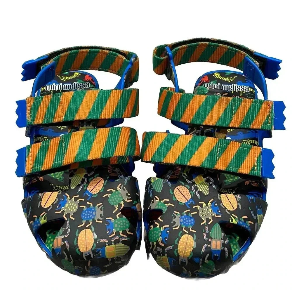 Mini Melissa Fabula Yoyo Kids 13 Sandals Colorful Straps Summer Outdoors
